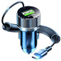 Ładowarka samochodowa EDEBA Metal USB z kablem Type-C 12 V Super szybkie ładowanie, adapter samochodowy 2 w 1 do iPhone'a, Samsunga, Huawei, VIVO, OPPO