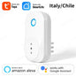 16A Chile Italy Wifi Smart Socket Tuya Smart Life APP Wireless Smart Plug with Power Monitor Timer Voice Works with Alexa Google