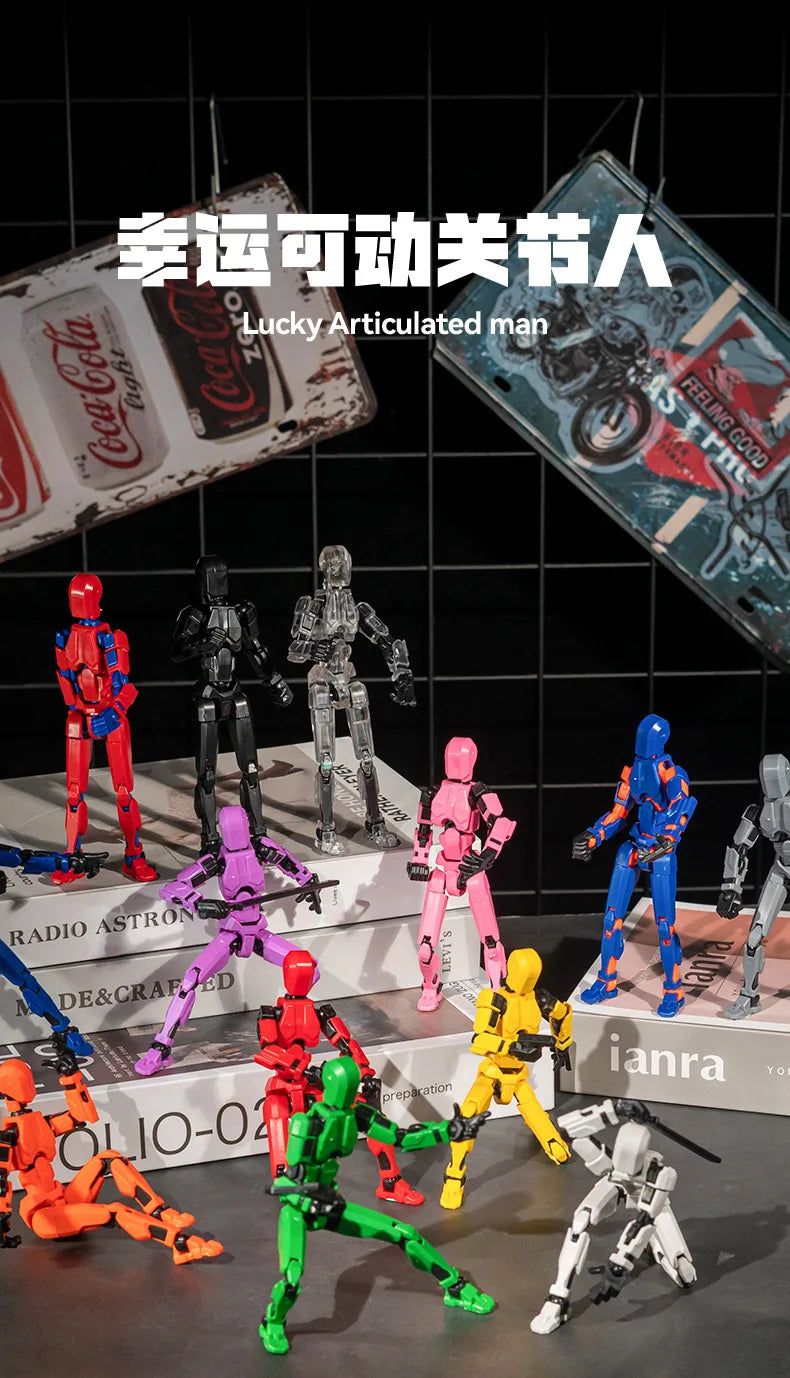 Multi-Jointed Movable Robot 3D Printed Mannequin Toy 13 Action Figure Full Body Movable Robot Toys Gifts For Children