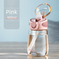 Portable Plastic Water Straw Cup Drop Proof with Scale Sippy Cup Leak-proof Food-Grade Silicone Water Bottle