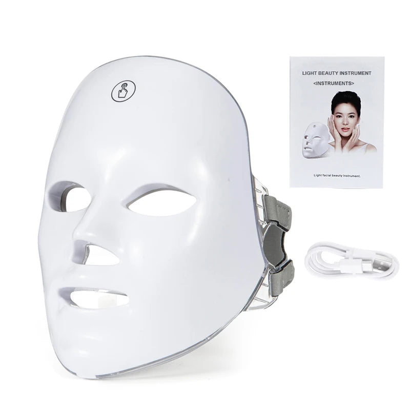 7 Colors Wireless Led Face Mask Therapy Photon USB Recharge Facial Mask For Anti Aging Skin Rejuvenation Skin Care Beauty Device