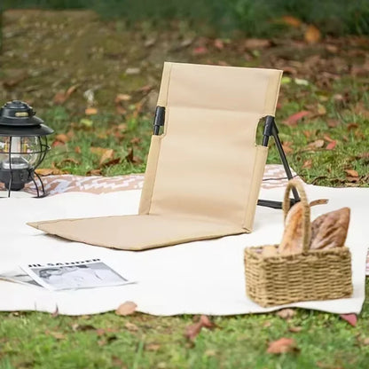 Lightweight Fold-Up Aluminum Camping Seat for Outdoor Travel, Fishing, and Beach Relaxation