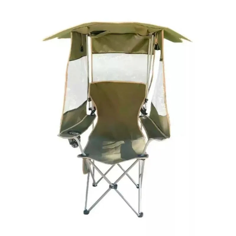 Outdoor Folding Chair, Leisure Fishing Chair, Portable Sunshade, Sunscreen, Camping Beach Chair, Armrest, Director's Sketching