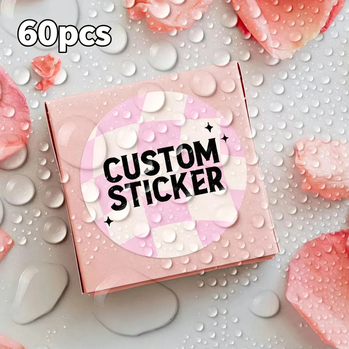 1-120Pcs Round Custom Stickers, Personalized Text Image Labels for Favor Pouches, Cookie Packaging & Party Invite Seals