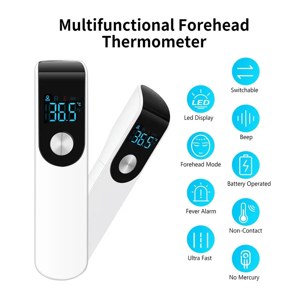 Portable Health Monitor Non Contact IR Thermometer / Fingertip Pulse Oximeter Fast Measurement SpO2 PR Household Monitoring Devi