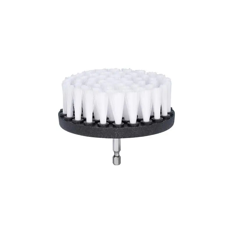 4-Inch Soft Drill Brush Attachment for Carpet, Leather, Upholstery, Glass & Tire Cleaning, Electric Scrubber Tool