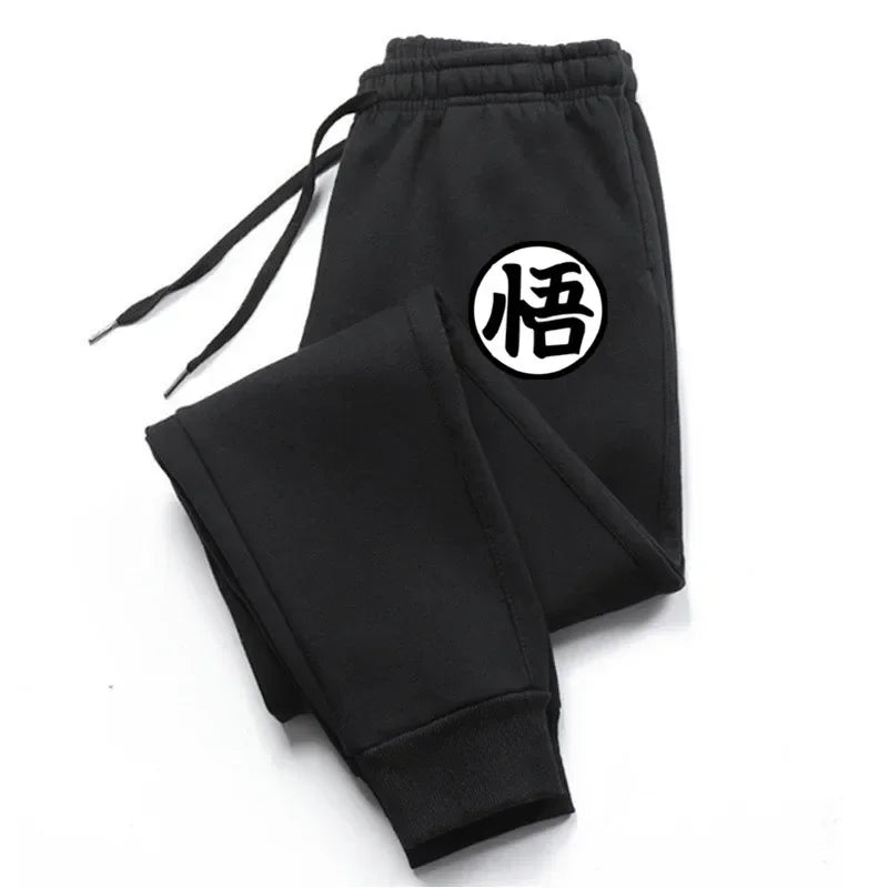 Fitness men's sports pants, long pants, sportswear, jogging pants, Japanese anime Goku printed hip-hop streetwear