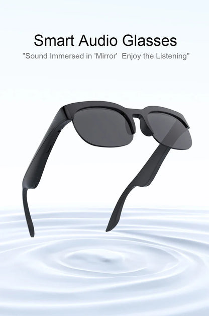 Lenovo New AI Smart Glasses Bluetooth V5.3 Sunglasses Glasses with Audio Mic AI Calling Real-time Smart Sunglasses for Men Women