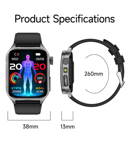 2026New Laser Therapy Care SmartWatch ECG Health Monitor Blood Lipids Uric Acid Heart Rate Tracking Fitness Smartwatch Men Women