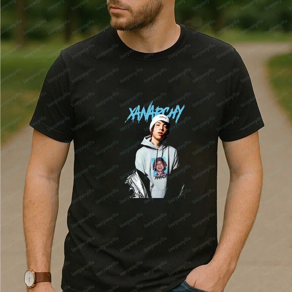 Men's T-shirts and Tank Tops - Hip-hop Rapper LIL XAN's Summer Short-Sleeved Men's and Women's Comfortable T-Shirts