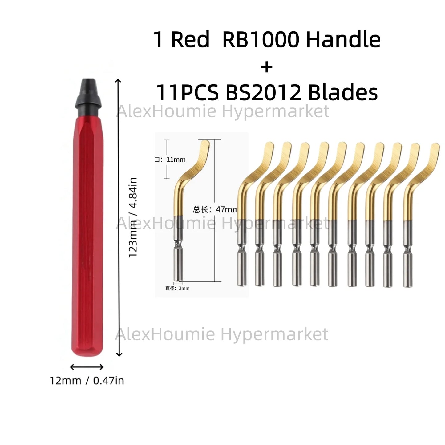 RB1000 Hand Metal Deburring Tool Red with 360 Degree Rotating Blades for 3D Printing Wood Metal Plastic Aluminum Copper Steel