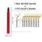 RB1000 Hand Metal Deburring Tool Red with 360 Degree Rotating Blades for 3D Printing Wood Metal Plastic Aluminum Copper Steel