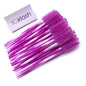 50 Pcs Shiny Crystal Eyelash Applicator Disposable Diamond Handle Nylon Two Colors Mascara Wands Spoolies Pink Brushes