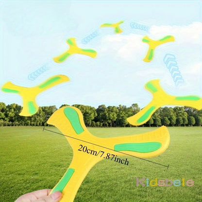 EVA 360 Degrees Returning Spinner Three-leaf Luminous Boomerang Summer Outdoor Sports Game Parent-Child Safe Competitive Toy