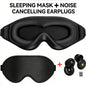 3D Sleep Eye Mask for Sleeping - Insomnia Relief, Light Blocking -  Eye Cover - Adjustable Strap ,With Noise Cancelling Earplugs