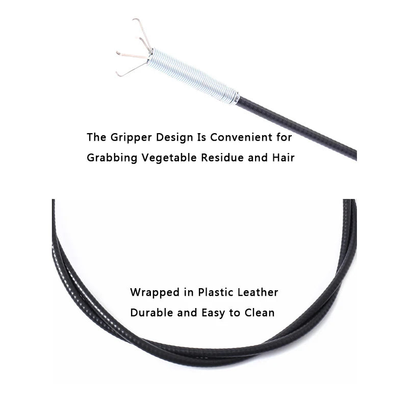 160/60cm Sewer Dredge Pipe Four-claw Hook Sewer Dredging Anti-blocking Tool Telescopic Flexible Claw Reusable Cleaner