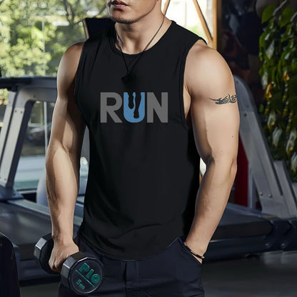 2026 Summer New Fashionable Printed Sleeveless T-shirt for Men's Sports Training Basketball Tank Top Loose Quick Drying