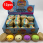 1-12Pcs Glitter Dumpling Glitter Dumpling Squishy with Box Dumplings Sensory Squeeze Toy for Stress Relief Birthday Gift