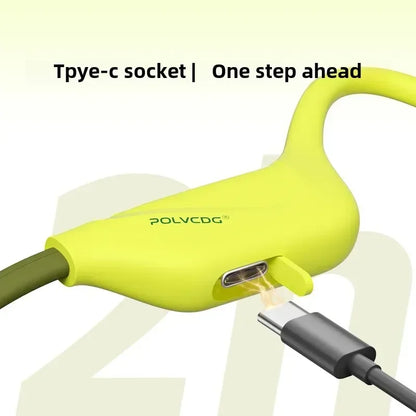 Słuchawki rowerowe z otwartym przewodnictwem kostnym POLVCDG Bluetooth 5.4 Słuchawki sportowe do biegania na świeżym powietrzu X1