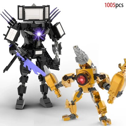 Moc Skibidi Toilet Figures Model Blocks Titan Cameraman Speakerman Construction Toys Party Halloween Decoration Boys Gifts