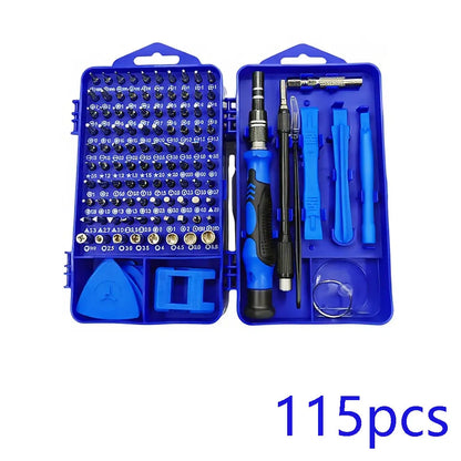 115 in 1 Multifunctional Screwdriver Set Electronic Repair Tools for Computer Phone and Household Use Insulation Screwdriver Kit