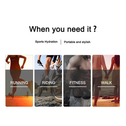 LUSQI 304 Stainless Steel Vacuum Insulated Water Bottle With 7 Flavor Pods 600/800ml Portable Thermos Outdoor Sports Water Cup