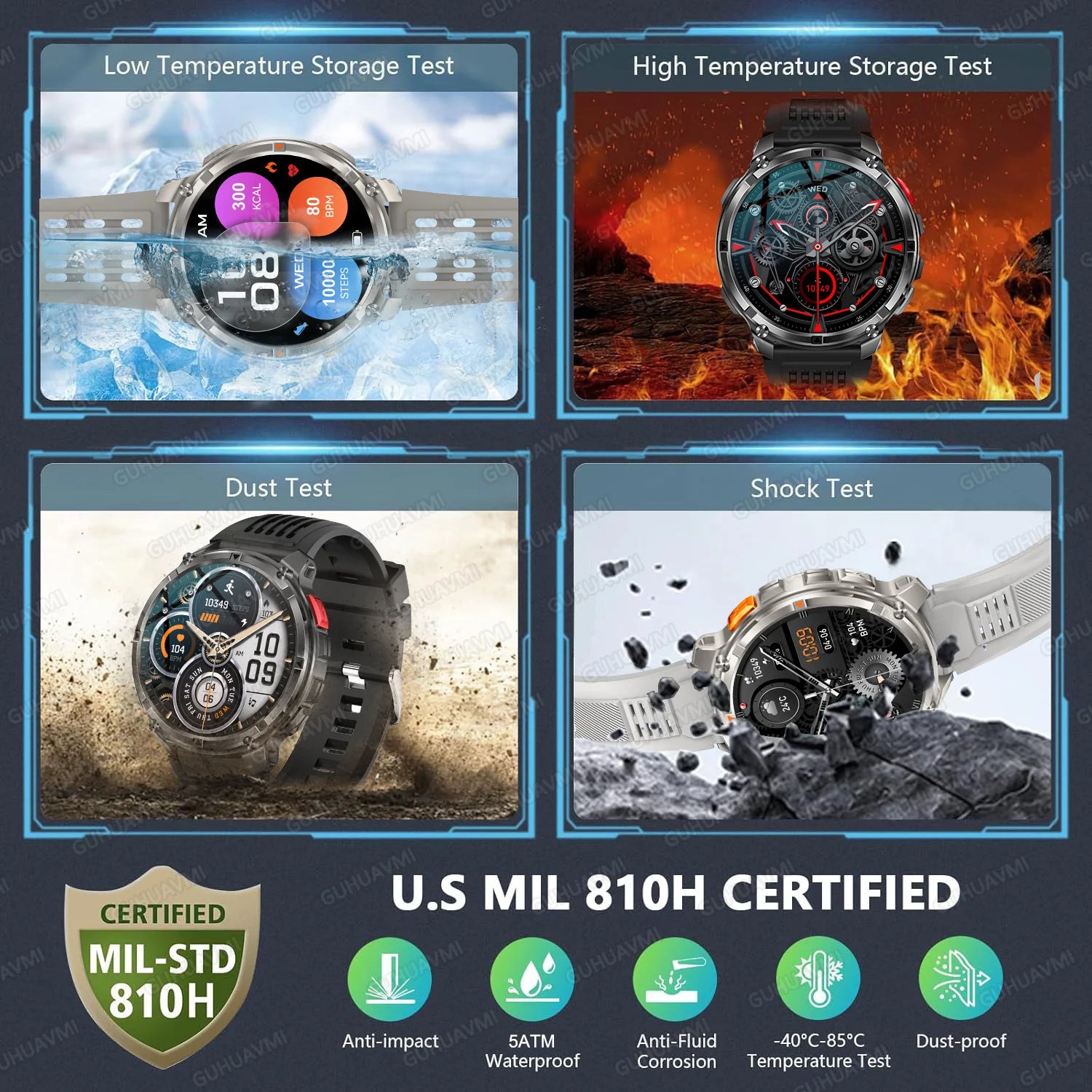 2026 New T-REX 3 PRO 1100mAh Large Battery Smart Watch 10ATM Waterproof GPS 1.7" HD AMOLED Call Sports Flashlight Smartwatch Men