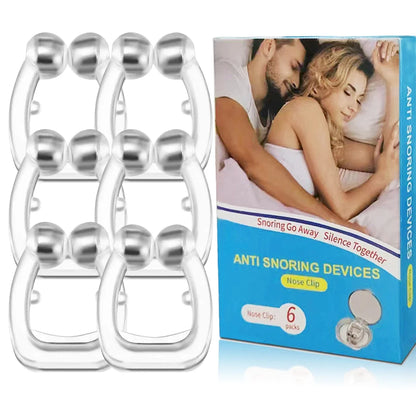 Magnetic Anti Snoring Nose Clip Silicone Snore Stopper Sleep Aid Apnea Corrector Guard with Case for Men Women Vent Blocker Clip