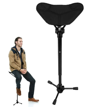 Mini Portable Telescopic Stool - One Leg Triangle Fishing Chair, Ideal for Outdoor Camping, Travel, Queuing & Beach Activities