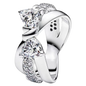 S925 Silver Bow Love Flower Ring Fashionable and High End Style Ring