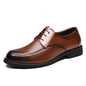 Men's Summer Breathable Leather Shoes Hollow out Comfortable Soft Bottom Business Derby Shoes British Style-SJ5333-1