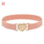 2022 Children Stretch Belts Girls Multicolor Adjustable Elastic Waist Belts with Heart Shape Buckle Waistband Accessories