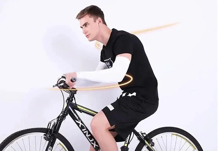 2025 New Unisex UV Resistant Arm Protection Ice Silk Sleeves for Outdoor Sports Sun Protection Breathable Ice Sleeves