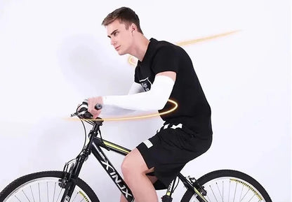 2025 New Unisex UV Resistant Arm Protection Ice Silk Sleeves for Outdoor Sports Sun Protection Breathable Ice Sleeves