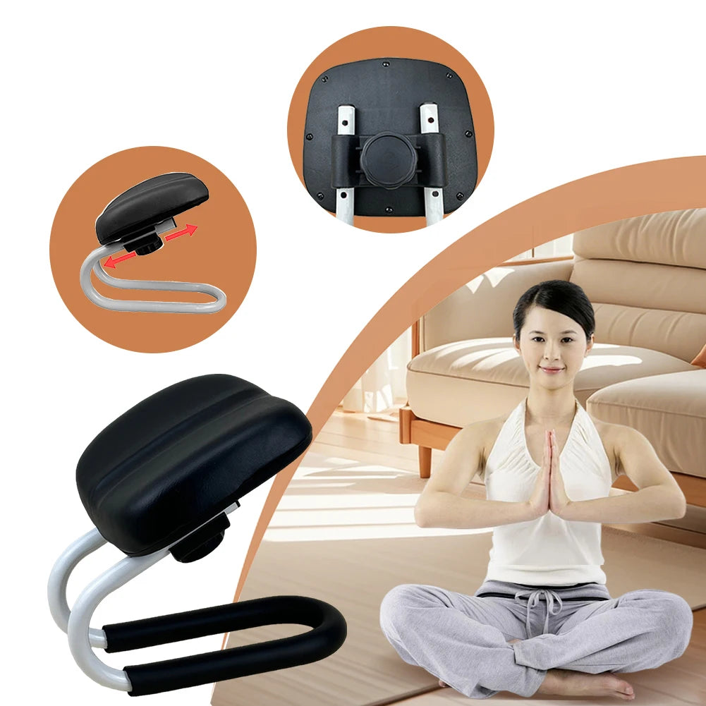 Portable Prayer Stool Adjustable Height Metal Kneeling Stool Non-slip Leg Sleeve Ergonomic Kneeling Chair for Home Yoga Studio