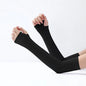Long Gloves Sun Uv Protection Hand Protector Cover Arm Sleeves Summer Ice Silk Sunscreen Outdoor Arm Warmer Half Finger Sleeves