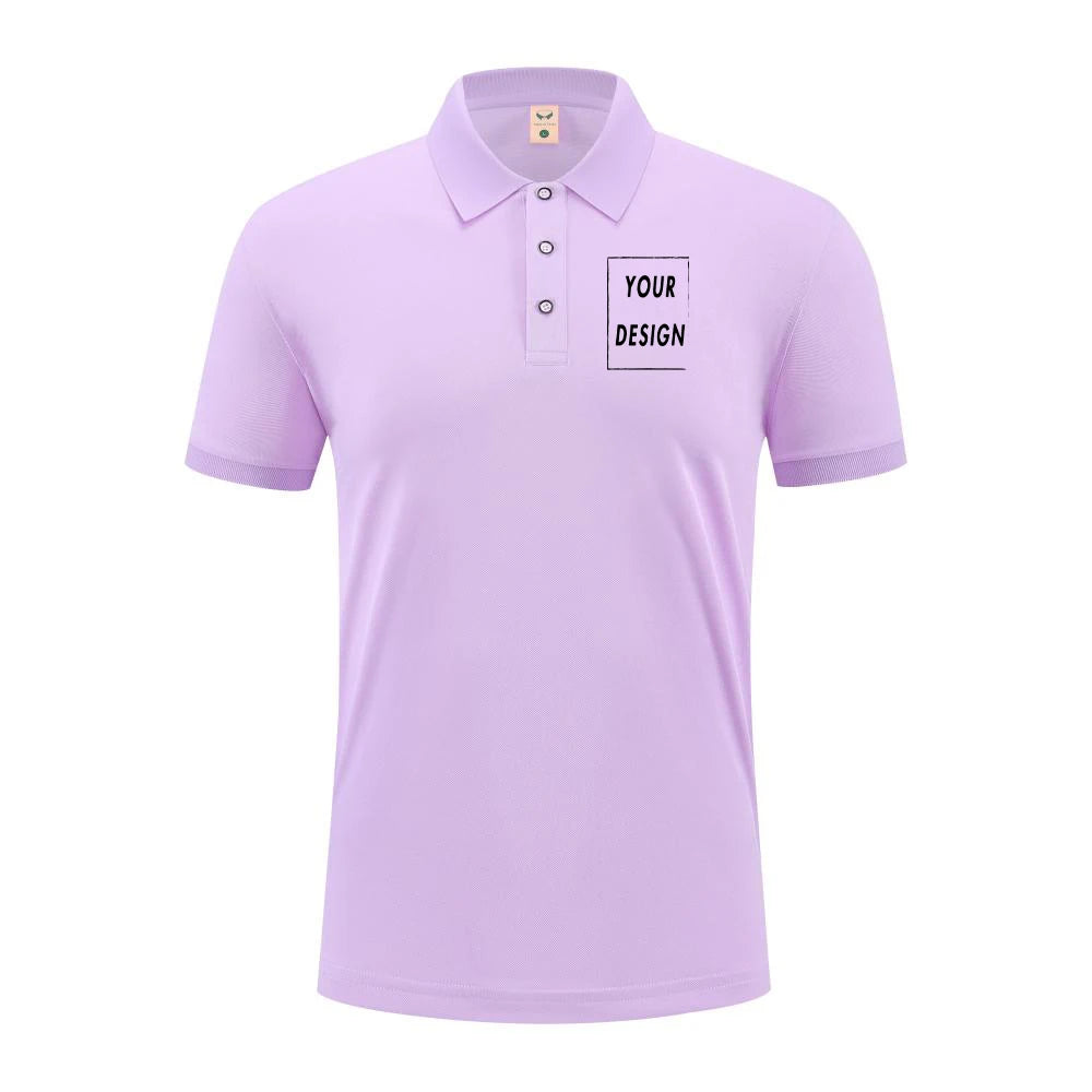 2025 Summer Causal Polo Shirt Custom Logo Printed Text Picture Brand Embroidery Personal Design Breathable Men And WomenTops