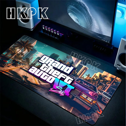 Game Grand Theft Auto GTA Mouse Pad Laptop Gaming Mousepad Size for large Edge Locking Game Keyboard Pads Decorate the bedroom