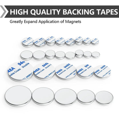 Super Powerful Magnet Neodymium With double-sided adhesive Magnet Round NdfeB N35 Strong Permanent Magnetic imanes Refrigerator