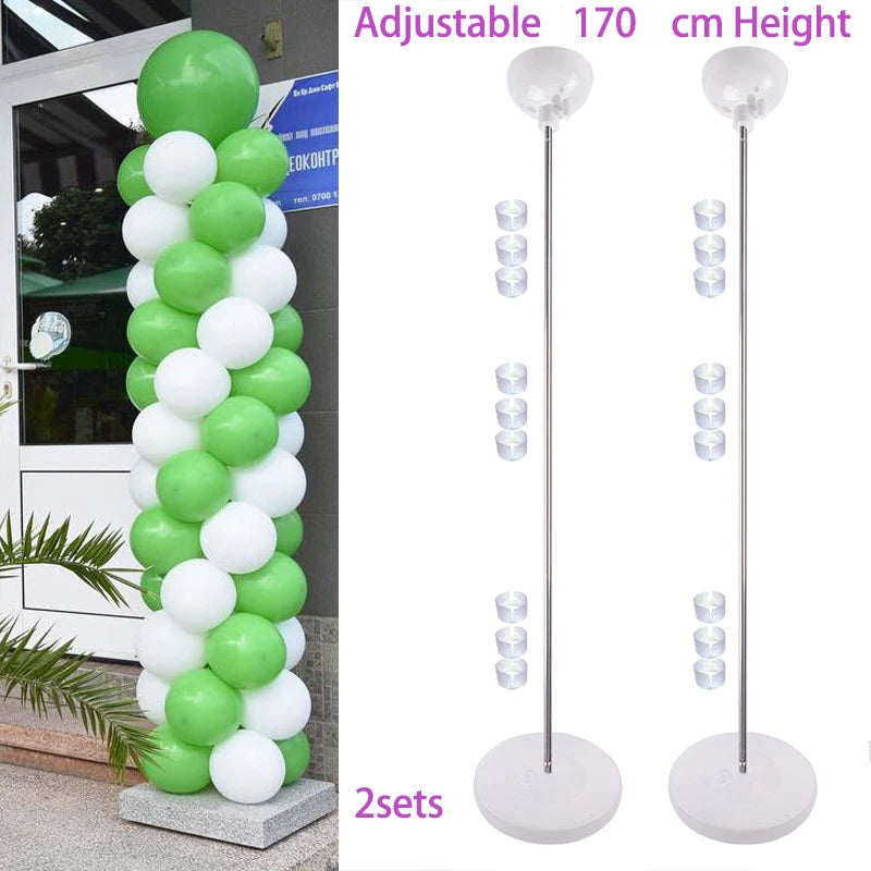 1/2 set Latex Balloon Holder Balloons Stand Column Metallic Balloons Baby Shower Kids Birthday Party Wedding Decoration Supplies