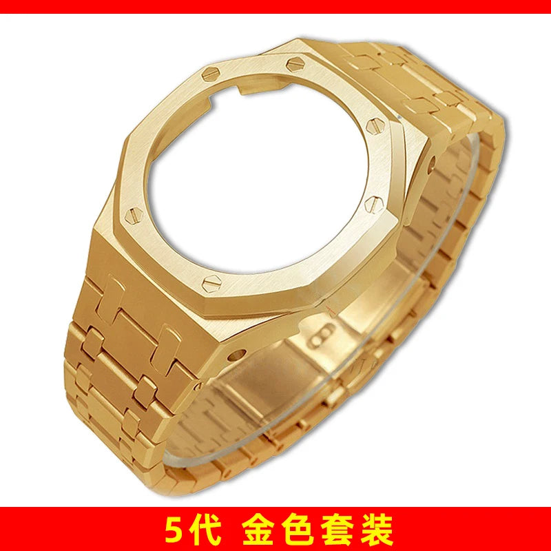 Mod Kit GA-2100 GM2100 Stainless Steel Case&Watch Strap For G-SHOCK Casioak GA2100 GMA-S2100 Replacement Metal Frosted Case Band