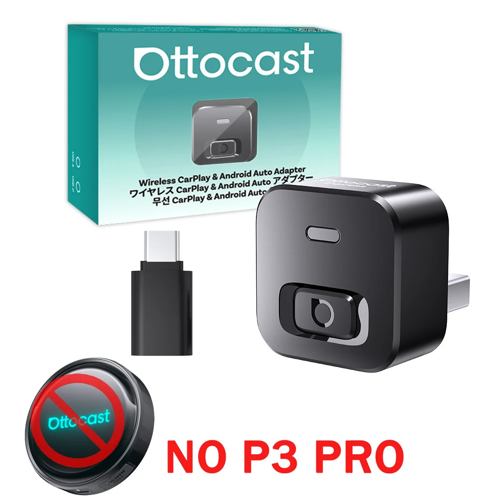 Ottocast OttoAibox P3 Pro AI Box Wireless CarPlay Android Auto QCM 6225 HDMI YouTube Netflix Video for Benz VW Ford Toyota