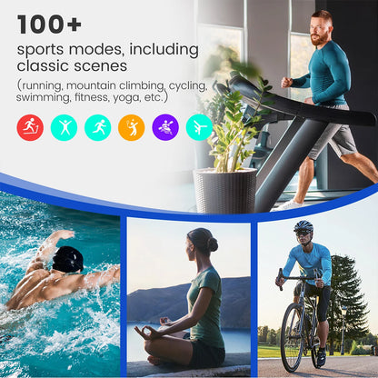 LIGE Smartwatch dla mężczyzn i kobiet Luksusowy Wodoszczelny Zegarek Sportowy z Pełnym Ekranem Dotykowym Smartwatch Fitness dla Xiaomi Huawei Android iOS iPhone