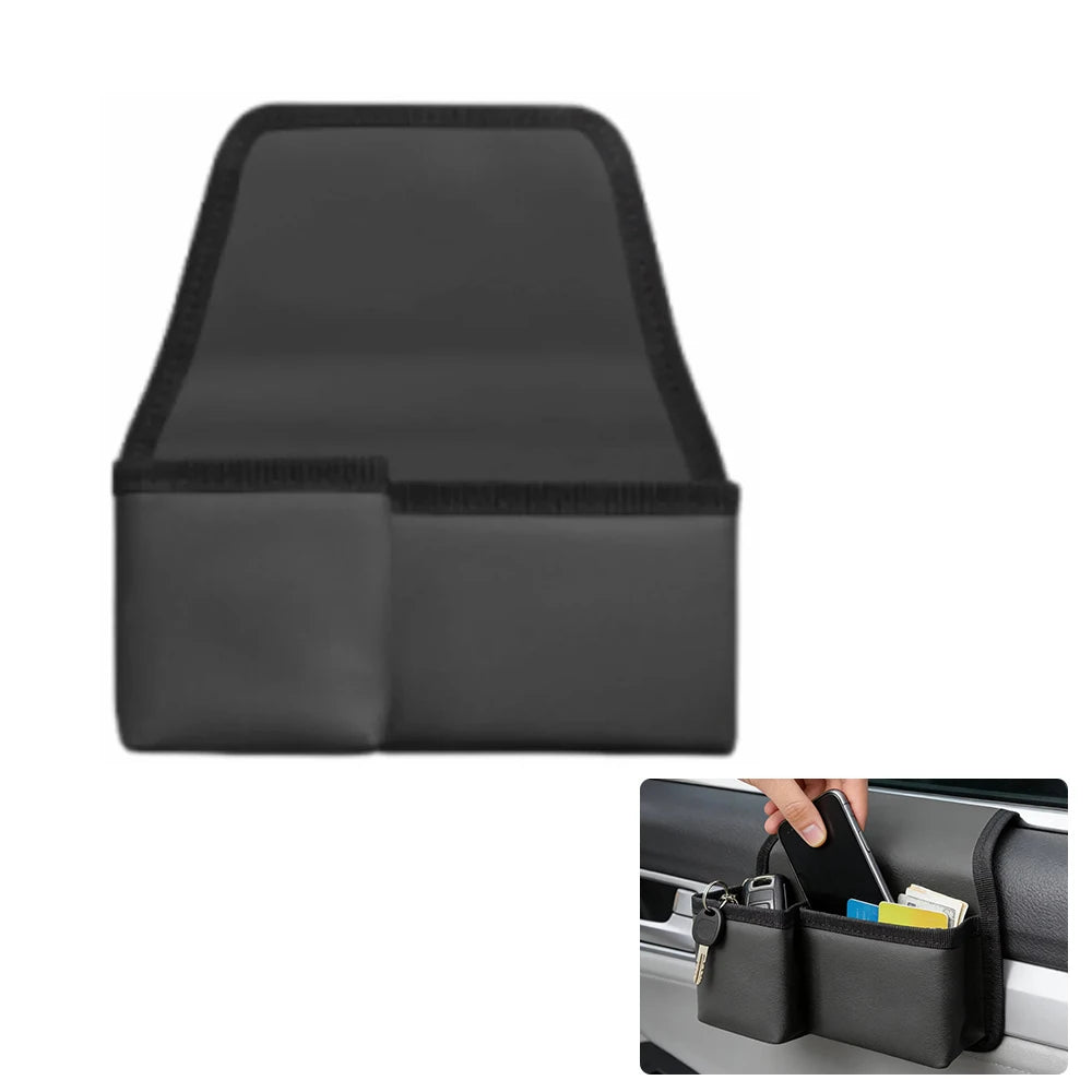 Car Cup Stand Phone Holder Mount Tray Side Door Window Storage Barrel Pocket Hanging Storage Rack with Auto Interior Accessories