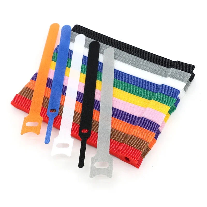 Releasable Cable Tie 150 200 250 300mm Plastics Fastening Reusable Ties Straps Nylon Wrap Zip Bundle Bandage Cable Organiser