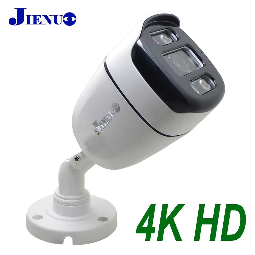 JIENUO Kamera 4K HD AHD CCTV System Monitoringu Zabezpieczeń 1080P 5MP Zewnętrzna Wodoodporna Kamera Tubowa TVI z Noktowizorem na Podczerwień do Domu