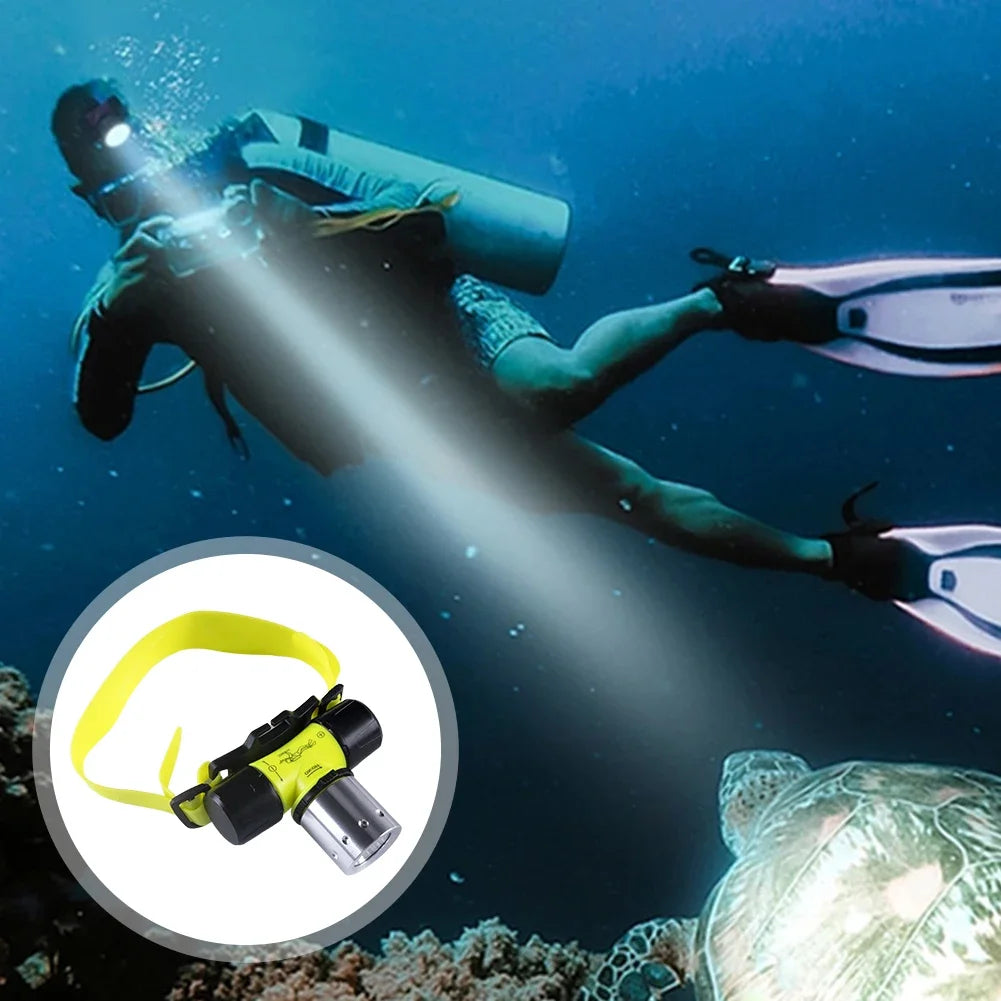 Diving LED Headlamp T6 LED Underwater Diving Headlight Outdoor Camping Fishing Dive Flashlight Head Light Torch Waterproof