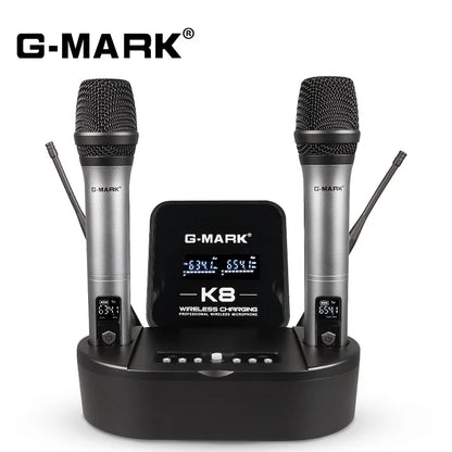 Microphon Wireless G-MARK K8 UHF Karaoke Mic With Lithium Battery For Stage Party Show Church Wedding Teaching