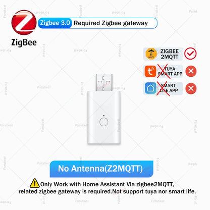 Zigbee Range Extender USB Signal Repeater High-gain Extend Zigbee Cover Range Detachable Antenna For Tuya Smart Life APP /Z2M HA