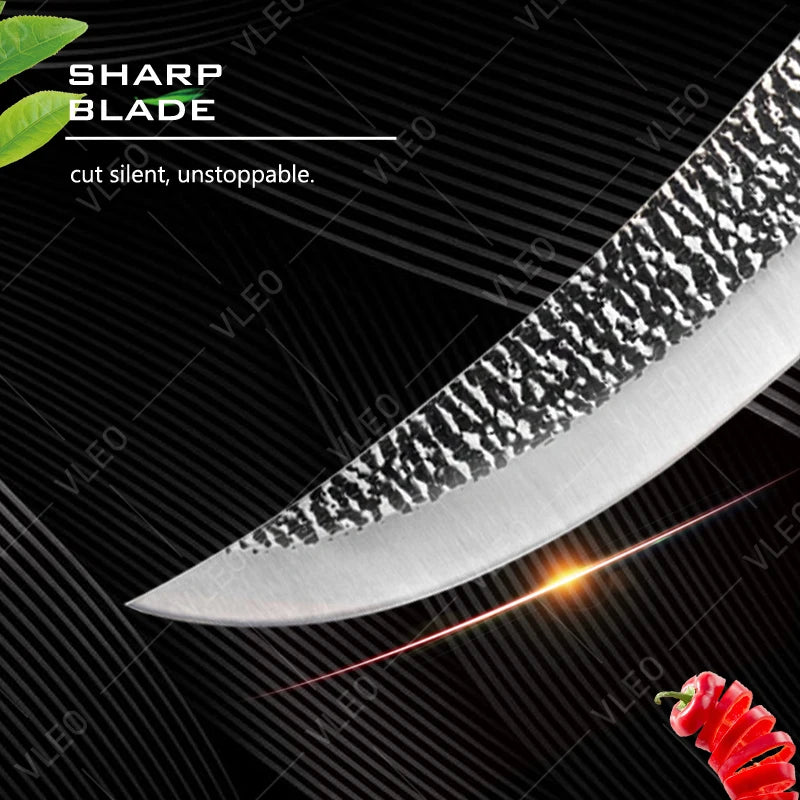 WXCOO Professional Kitchen Chef Boning Knife Forged Stainless Steel Handmade Fishing Knife Meat Cleaver Butcher Knife